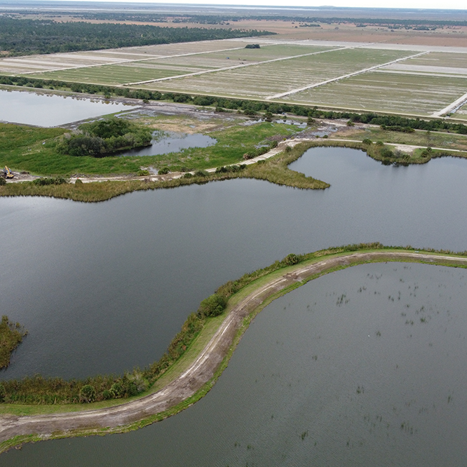 aerial view of Viera Wetlands